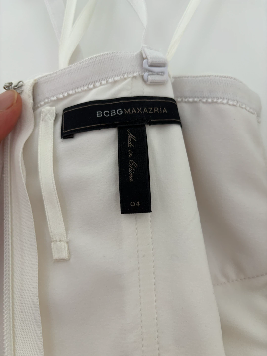 BCBGMAXAZRIA White Strapless Dress Size 4 - photo 3