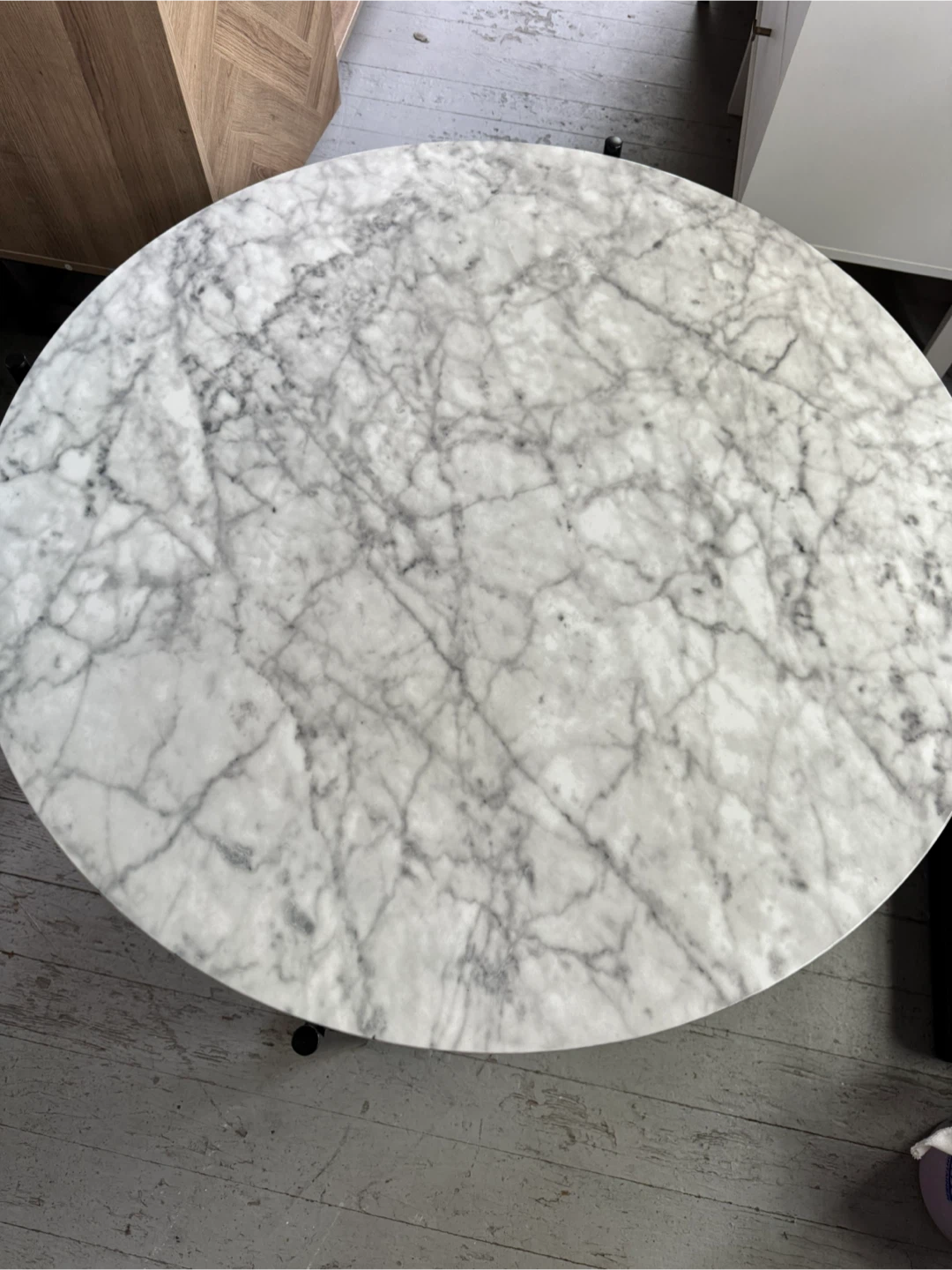 Nathan James Round Marble-Look Coffee Table - photo 4