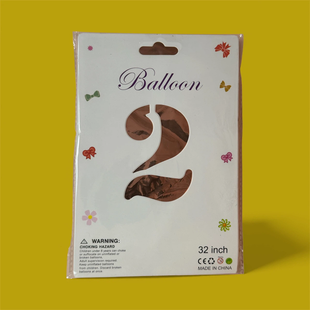 Rose Gold "2" FOIL Balloon - 32 inch