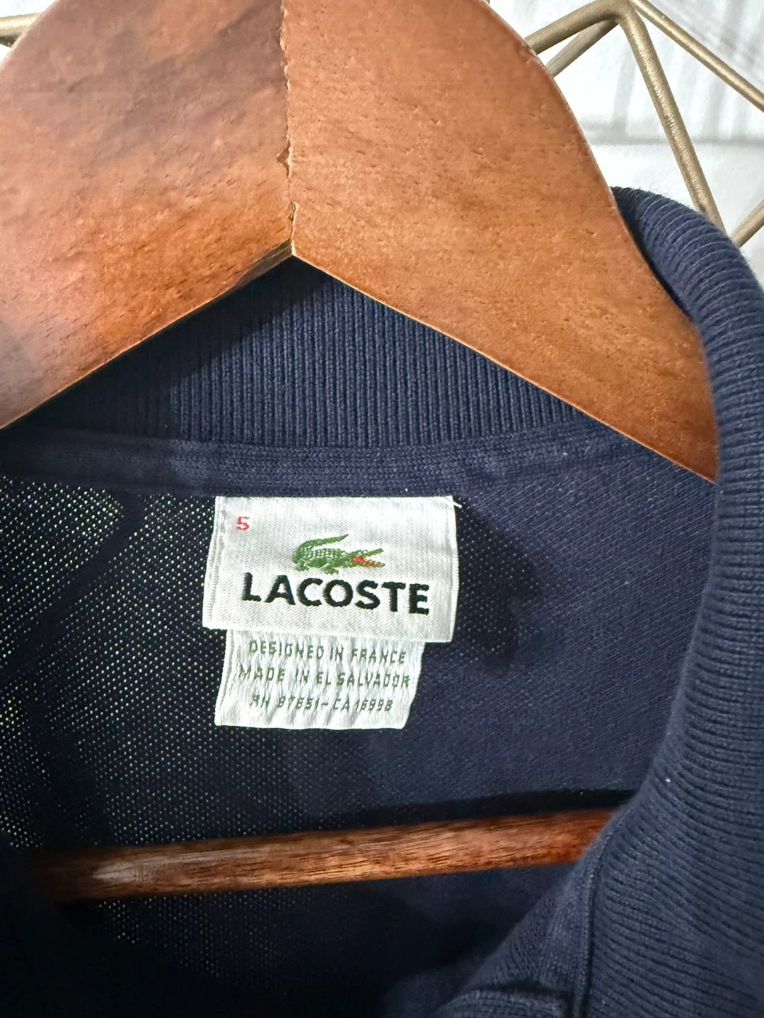 Lacoste Navy Blue Polo Shirt Size 5 - photo 2
