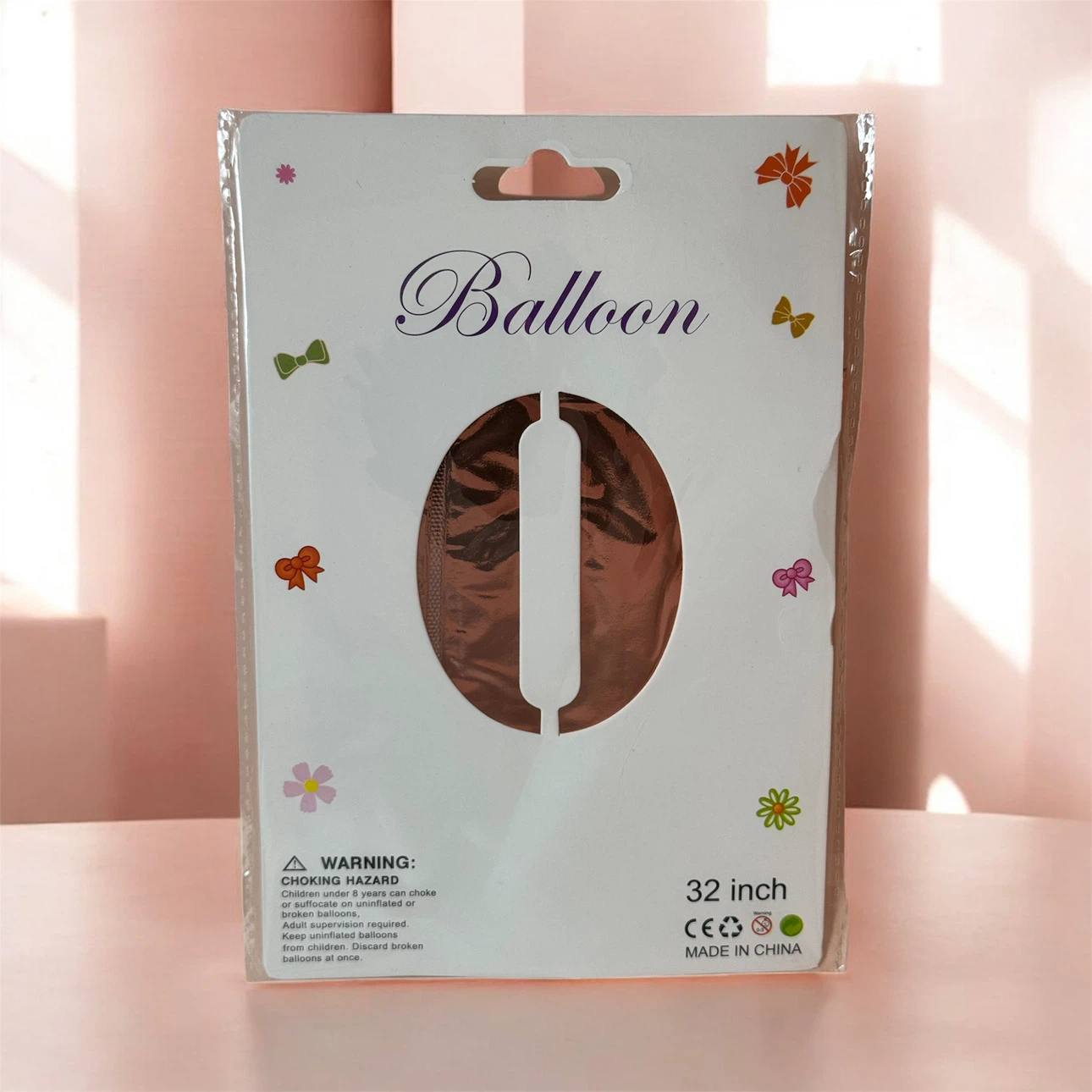 Rose Gold "0" FOIL Balloon - 32 inch