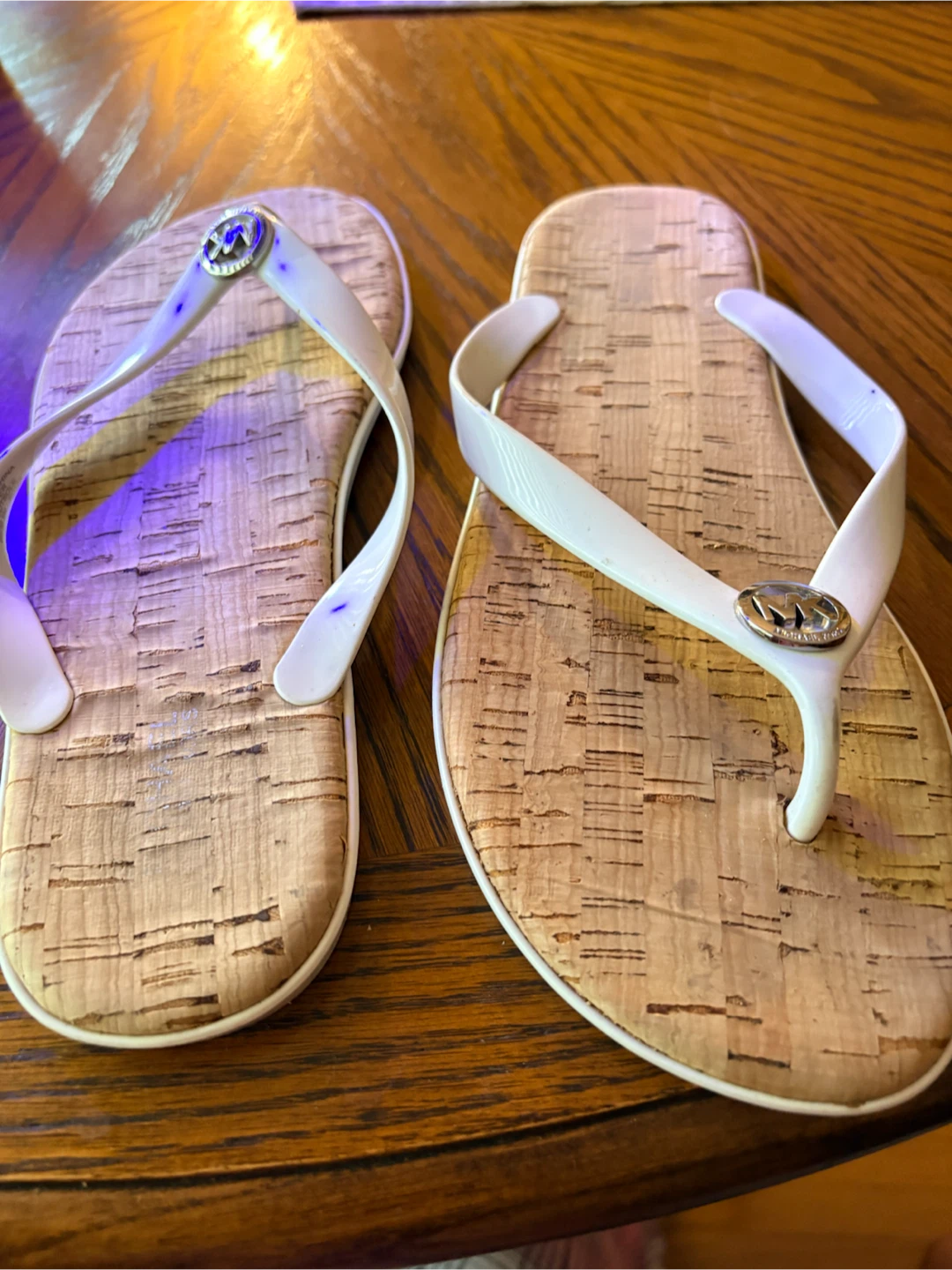 Michael Kors Flip Flops Cork White - photo 2