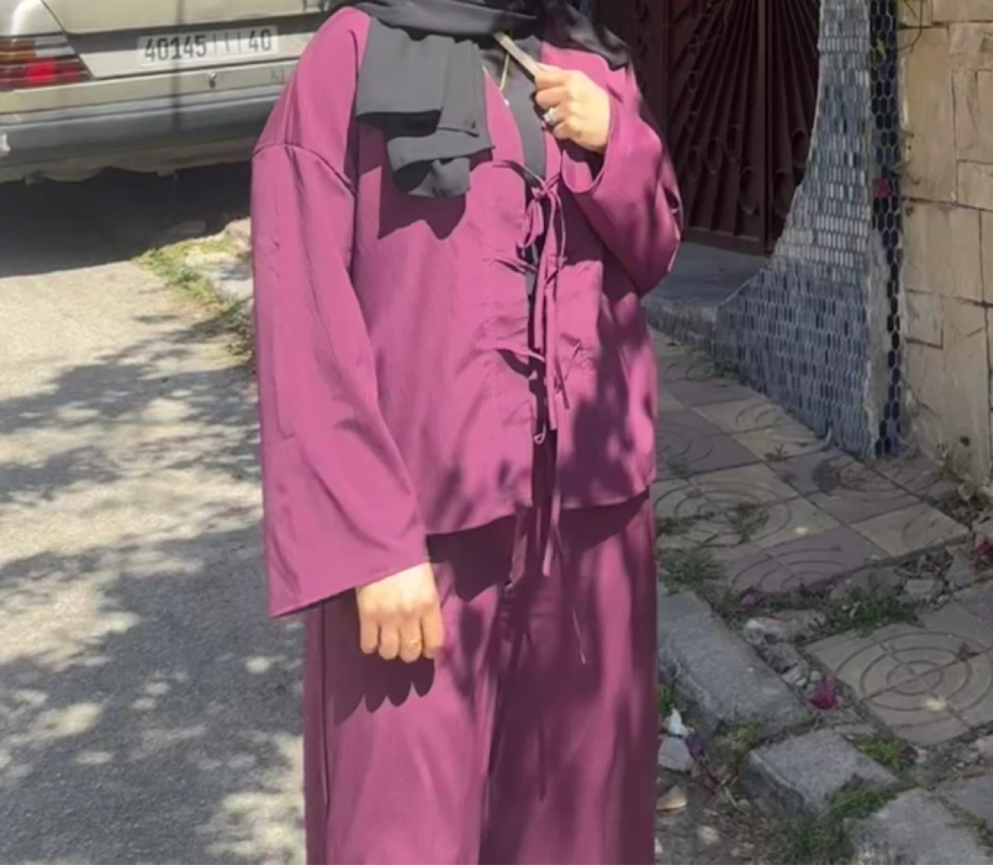 Purple Kaftan Set
