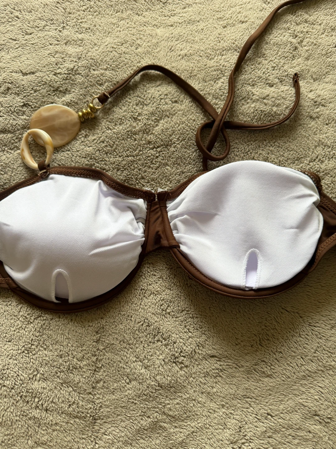 Brown Beaded Bikini Set - Size M - photo 4
