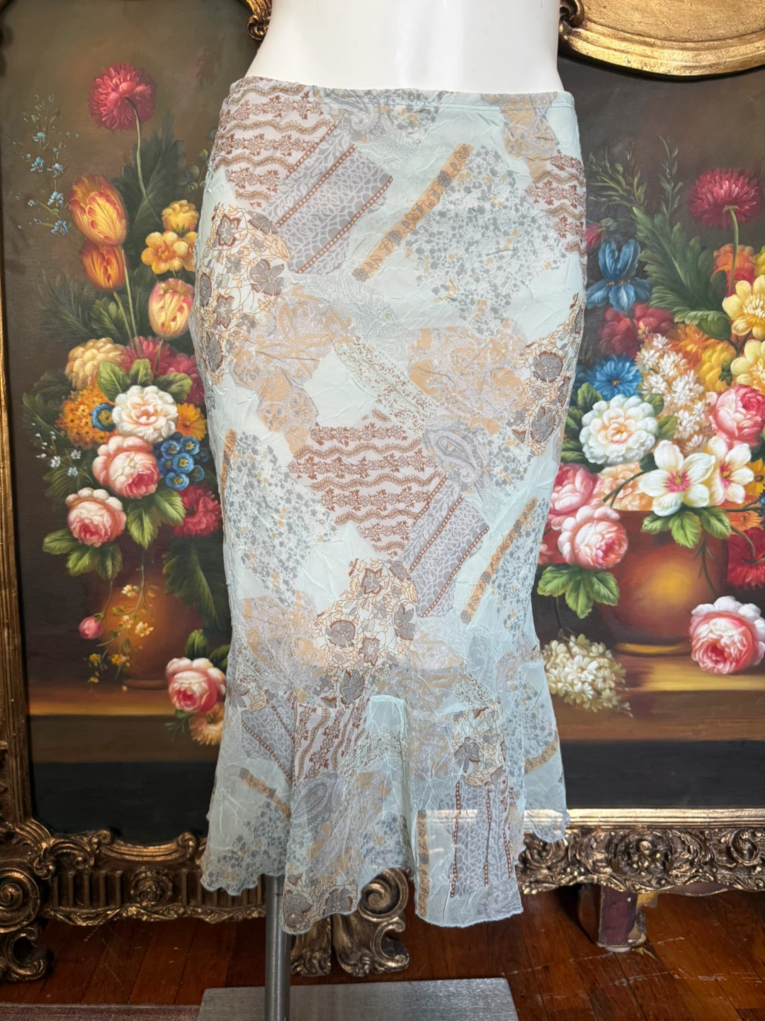 Vintage Patchwork Maxi Skirt