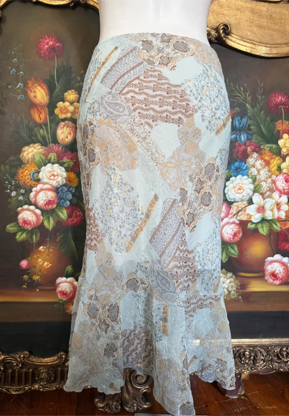 Vintage Patchwork Maxi Skirt - photo 2