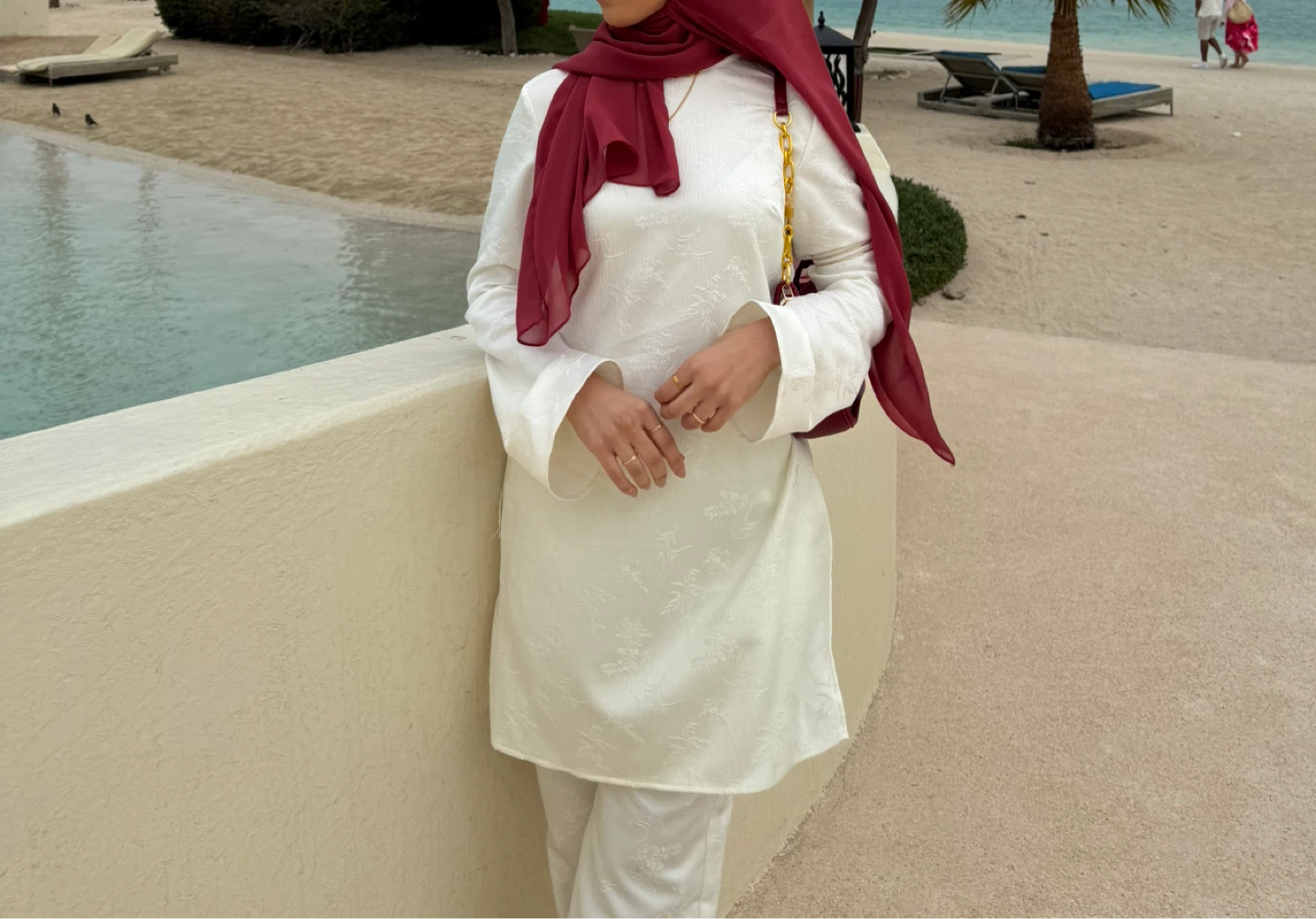 Women's White Tunic and Pants Set - photo 2