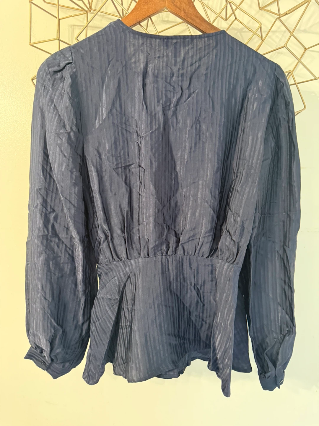 Banana Republic Navy Striped Wrap Top Size S/P - photo 2
