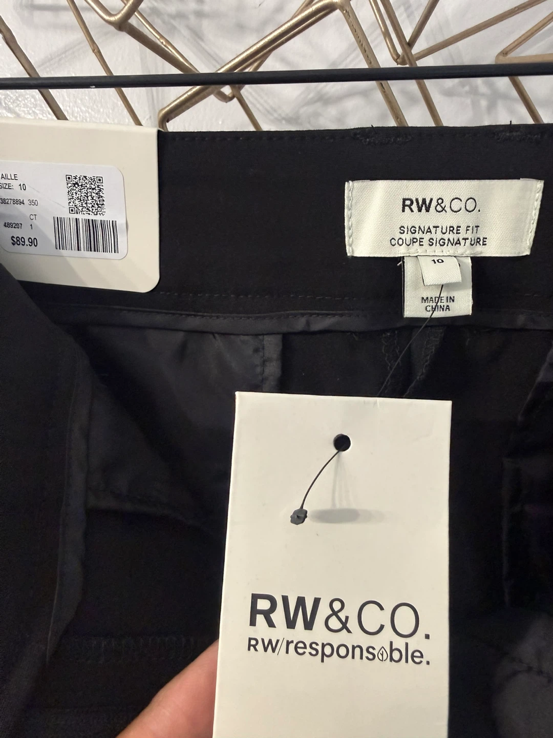 RW&CO. Black Signature Fit Pants Size 10 - photo 3