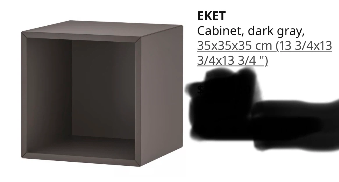 IKEA EKET Cabinet - Dark Gray