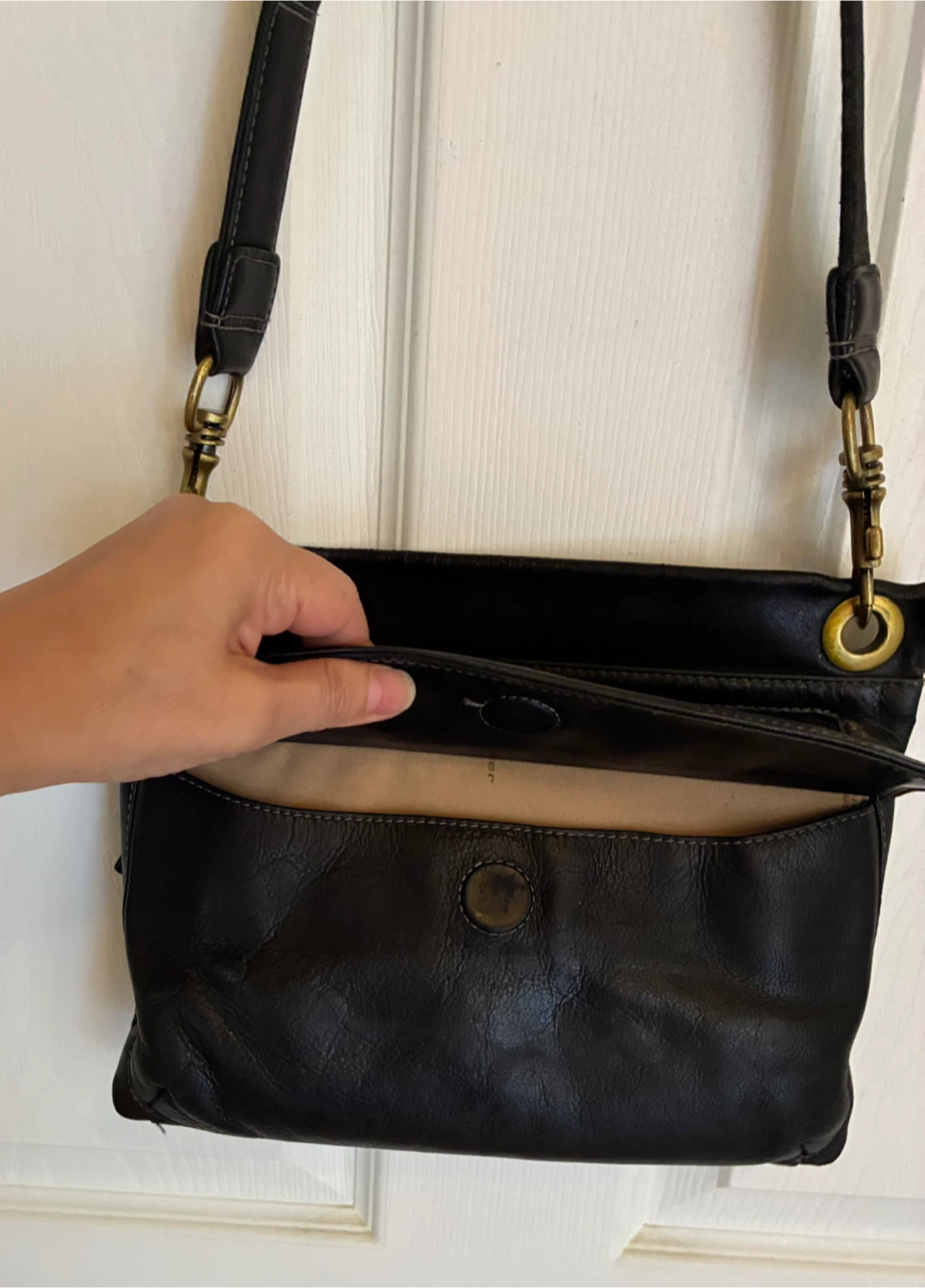 Derek Alexander Black Leather Crossbody bag- unisex - photo 3
