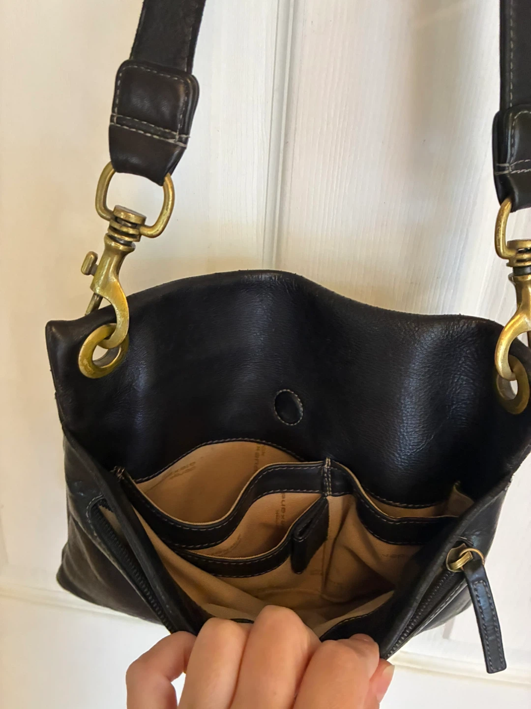 Derek Alexander Black Leather Crossbody bag- unisex - photo 5