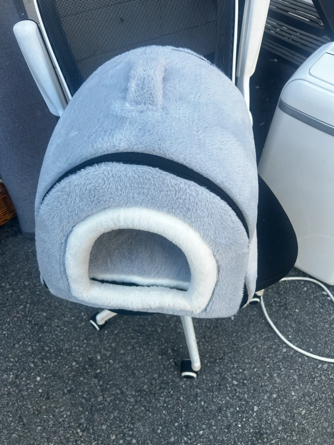 Grey Plush Pet Carrier