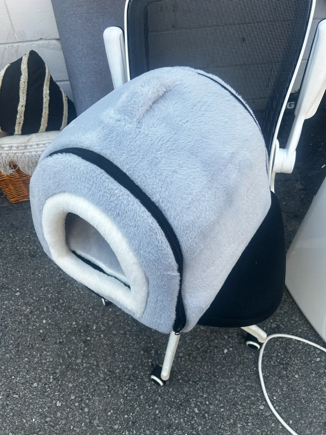 Grey Plush Pet Carrier - photo 2