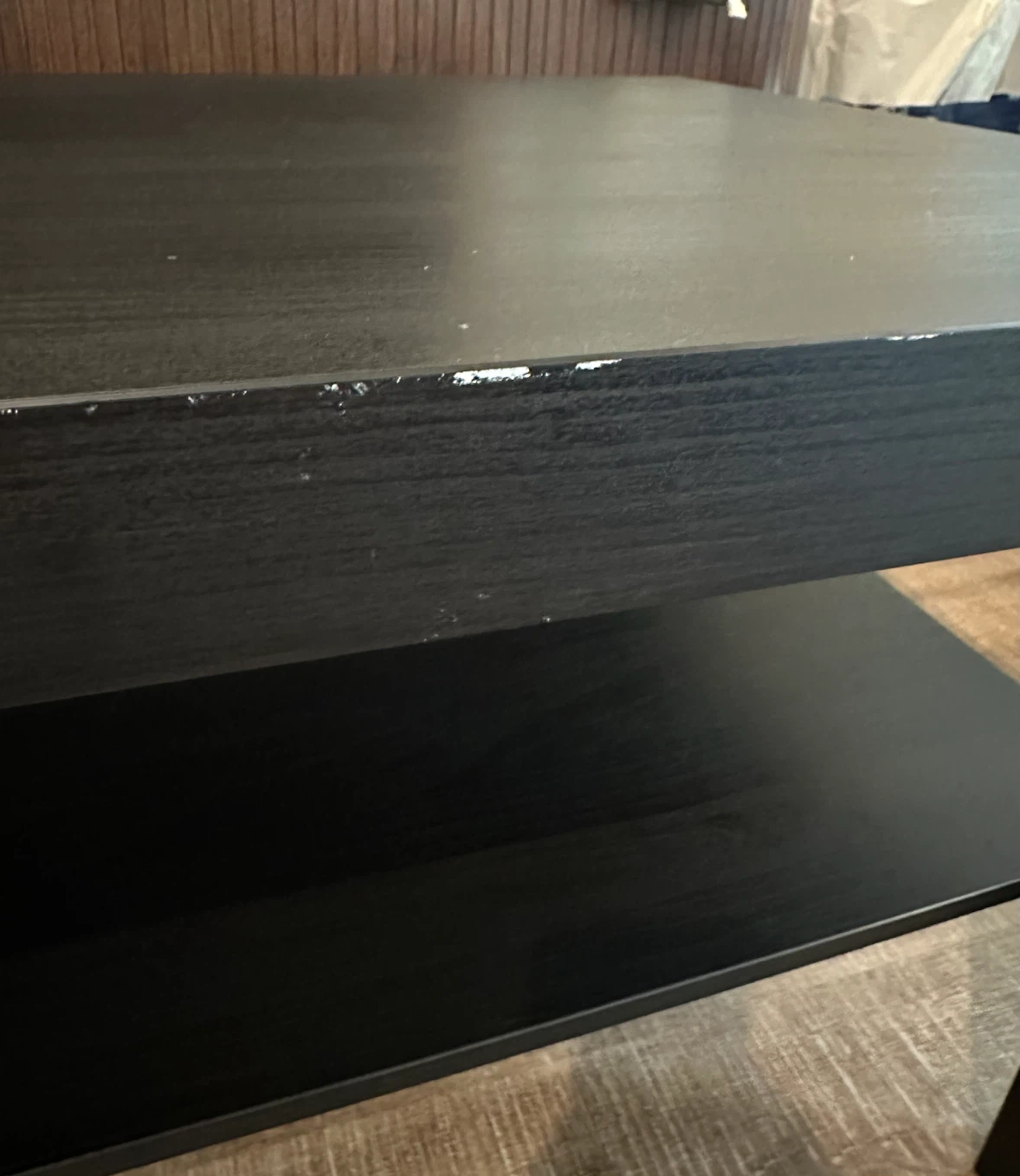 Dark Wood Coffee Table with Shelf - photo 4