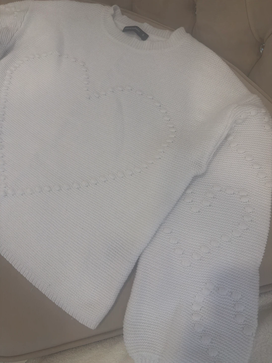 White Heart Knit Sweater - photo 2