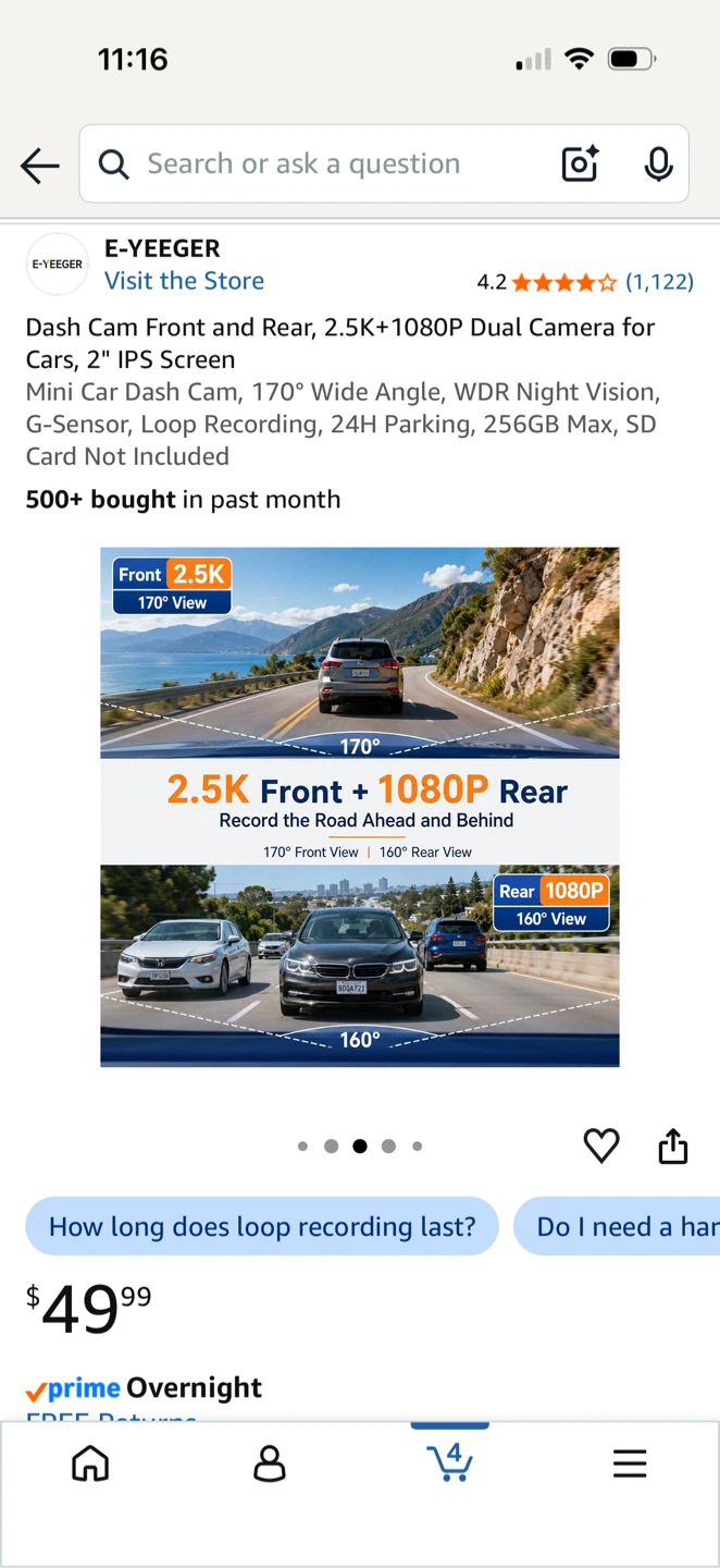 Dash Cam Front and Rear 2.5K+1080P - photo 5