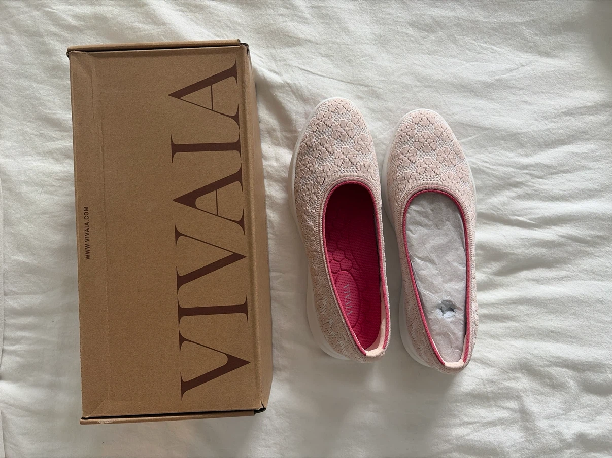 VIVALA Izabel Ballet Flats - Pink Floral Knit