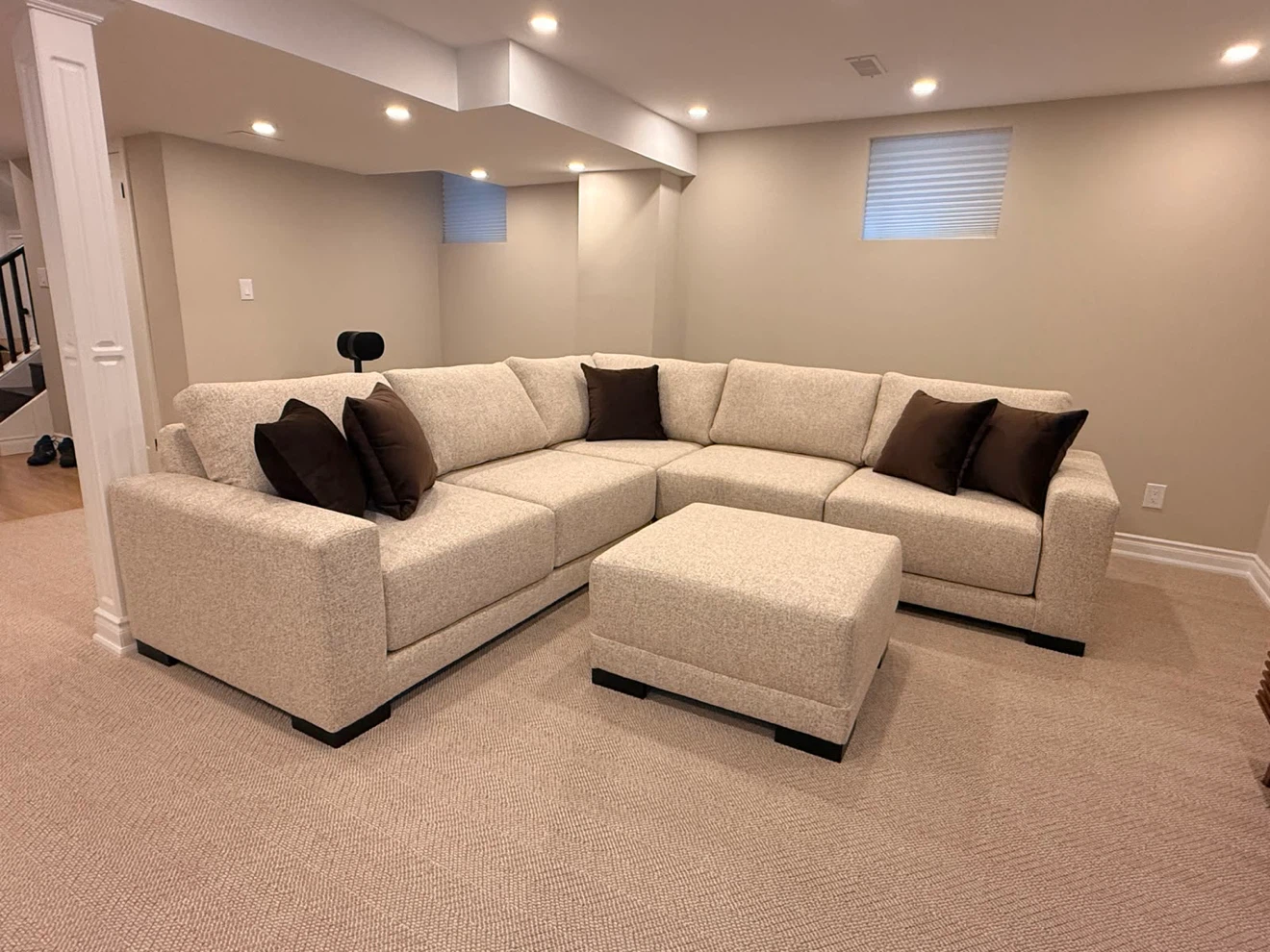 Sectional Couch with Ottoman