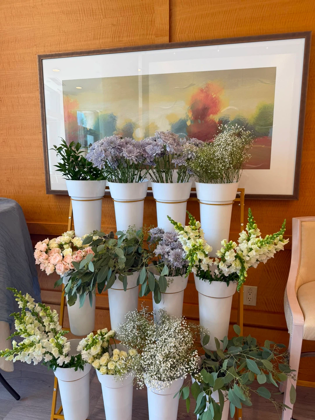 3-Tier Rolling Flower Display Stand with 12 Pots - photo 2