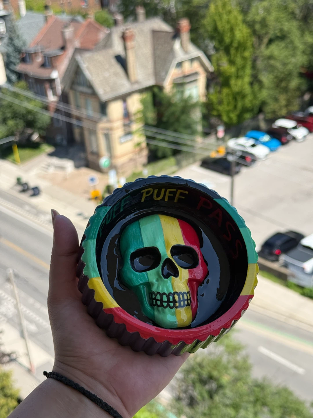 Rasta Skull Ashtray