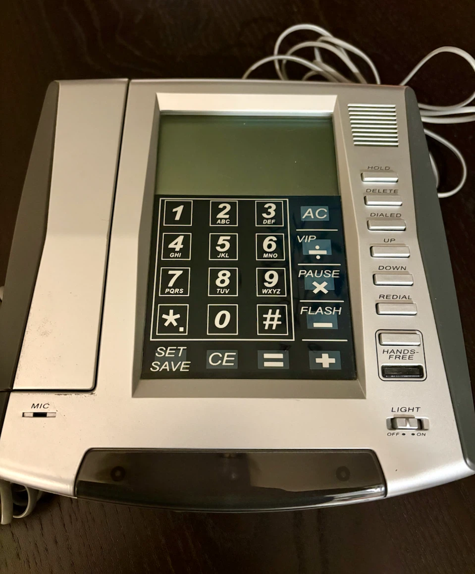 Sleek Landline Phone with Calculator