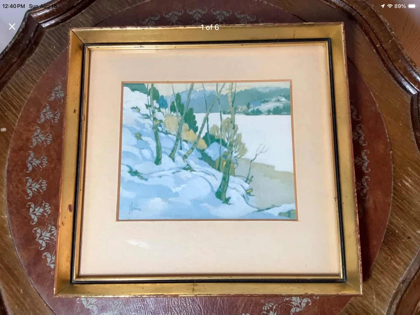 #2 Vt Quebec Winterscape Lithograph by Cdn F. Lemieux 🐞