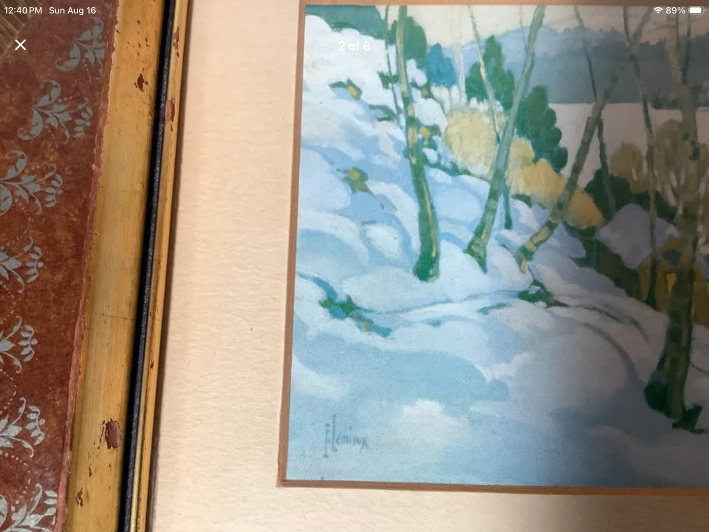 #2 Vt Quebec Winterscape Lithograph by Cdn F. Lemieux 🐞 - photo 2