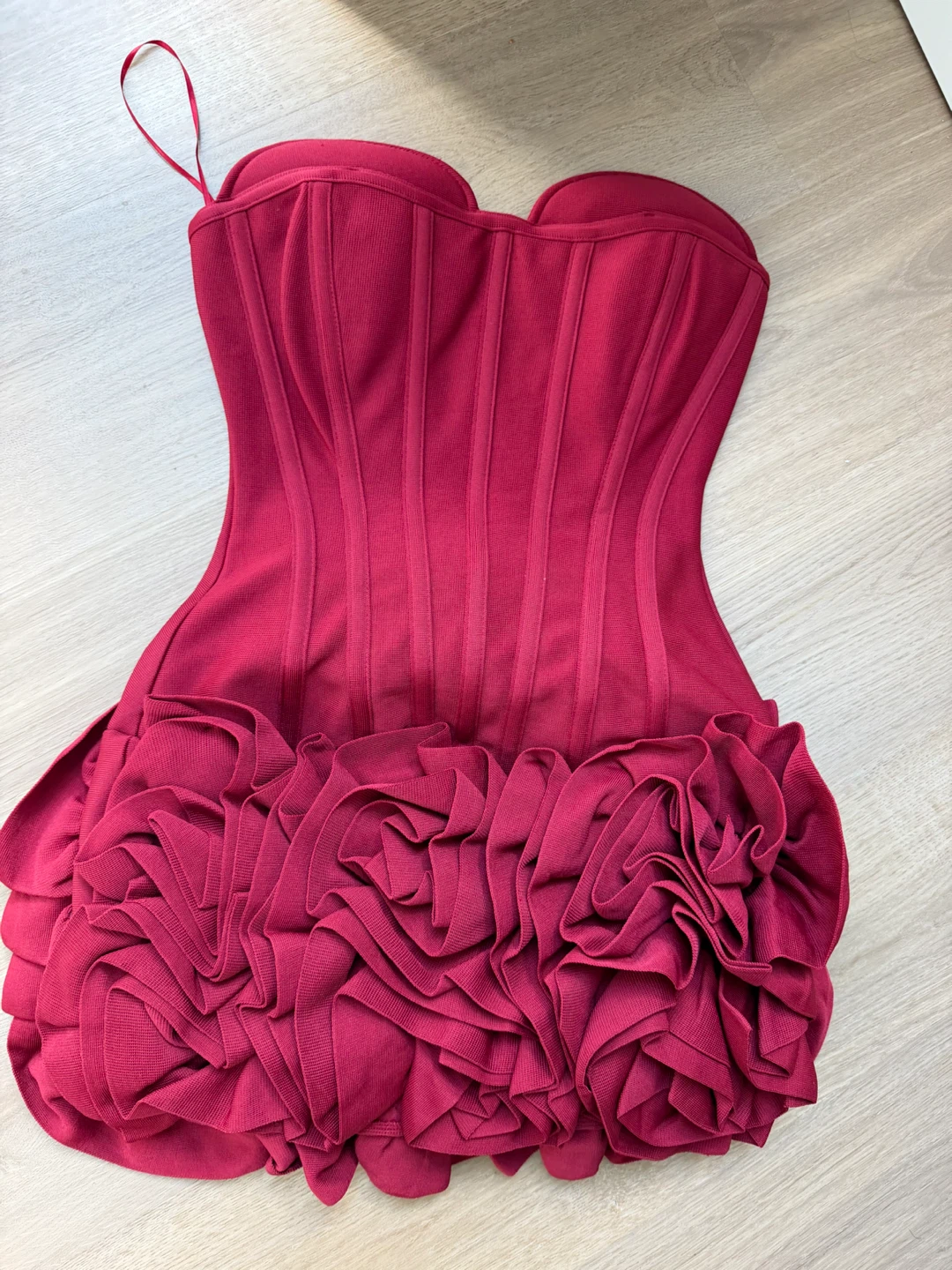 Fashion Nova Red Rosette Corset Dress - photo 4