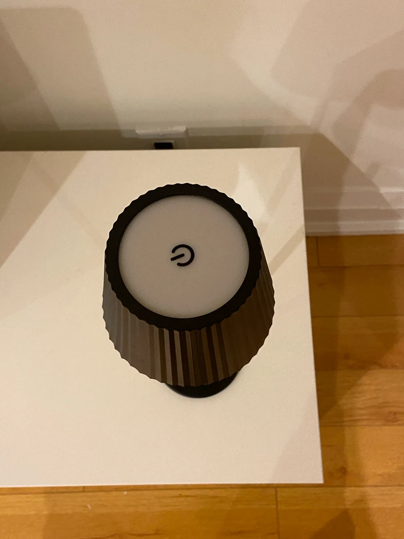 Black Pleated Table Lamp with Touch Control - photo 2