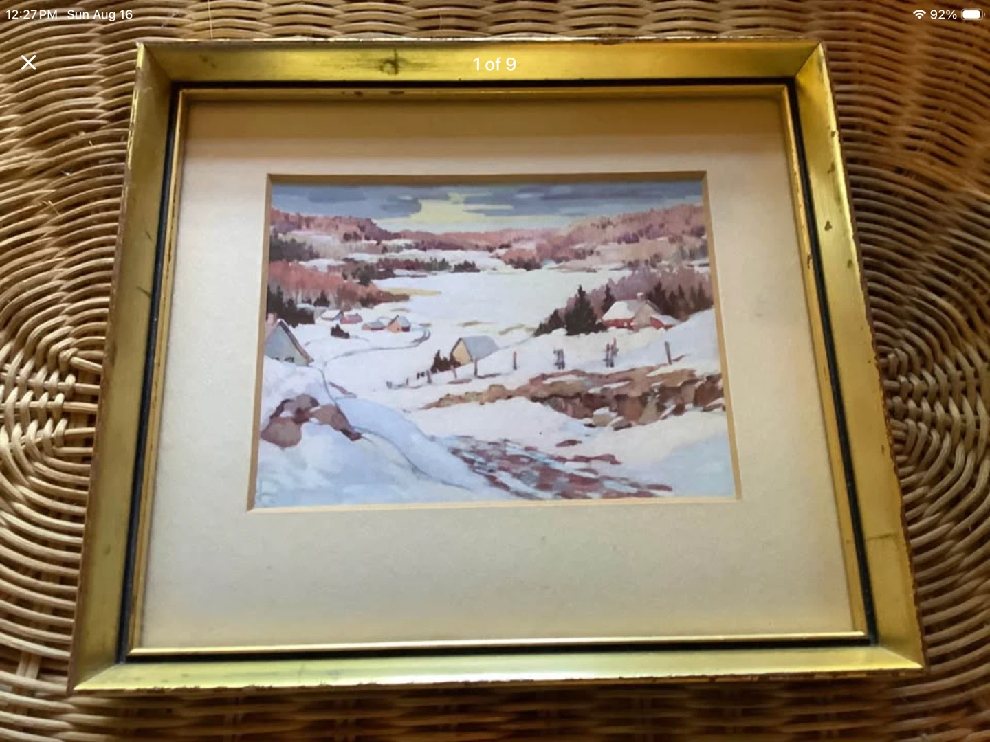 #3 Vt Quebec Winterscape Lithograph by Cdn F. Lemieux 🐞