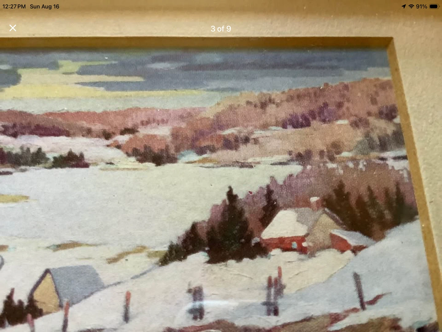 #3 Vt Quebec Winterscape Lithograph by Cdn F. Lemieux 🐞 - photo 3