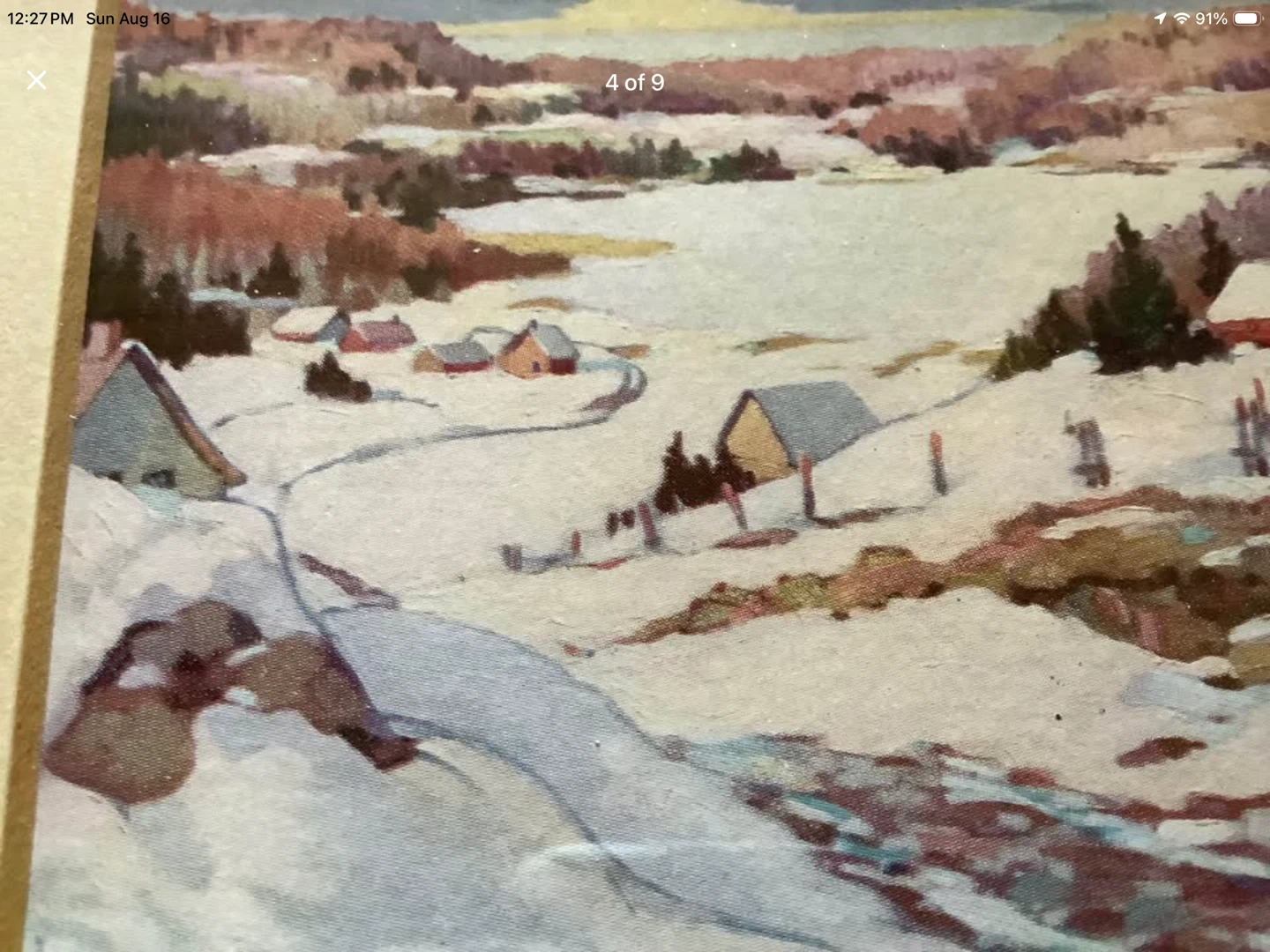 #3 Vt Quebec Winterscape Lithograph by Cdn F. Lemieux 🐞 - photo 4