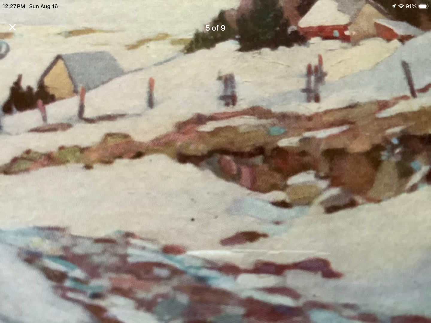 #3 Vt Quebec Winterscape Lithograph by Cdn F. Lemieux 🐞 - photo 5