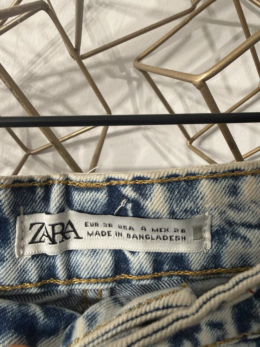 Zara Acid Wash Straight Leg Jeans - photo 2