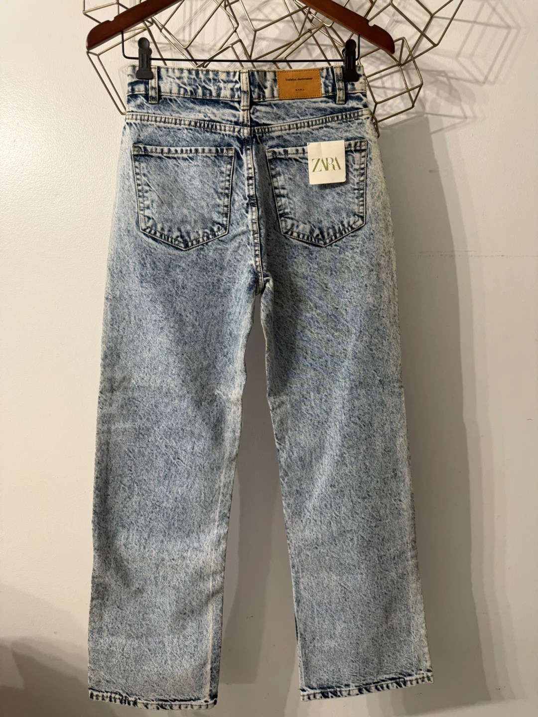 Zara Acid Wash Straight Leg Jeans - photo 3