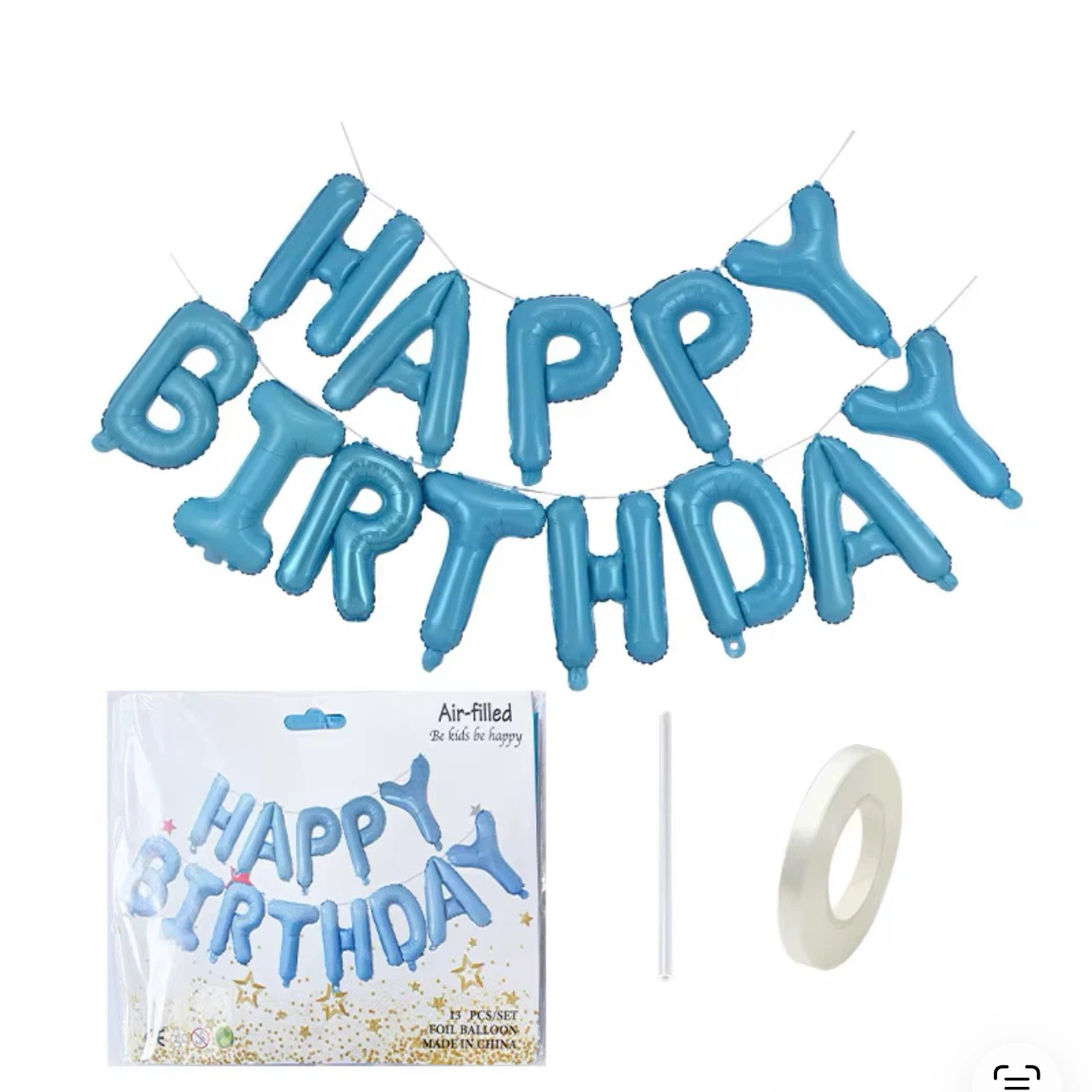 Happy Birthday Foil Balloon Banner 16” tall - photo 2