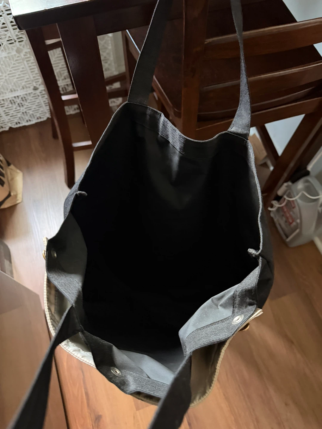 Helmut Lang Black/White Canvas Tote Bag (Vintage) EUC - photo 2