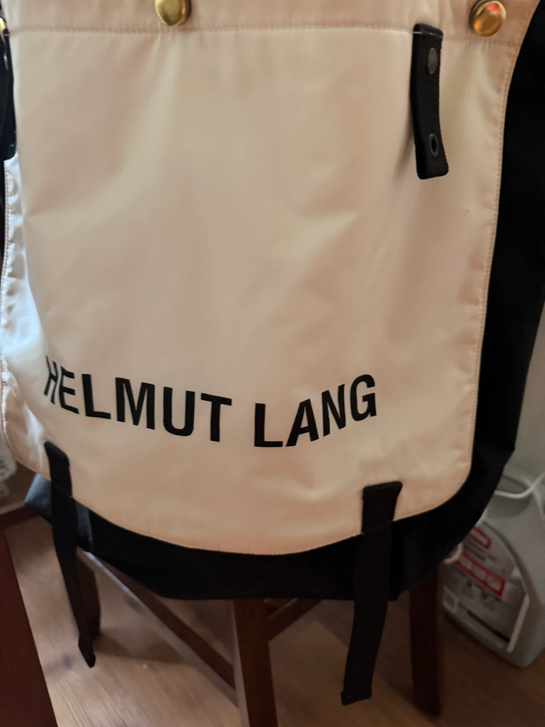 Helmut Lang Black/White Canvas Tote Bag (Vintage) EUC - photo 3