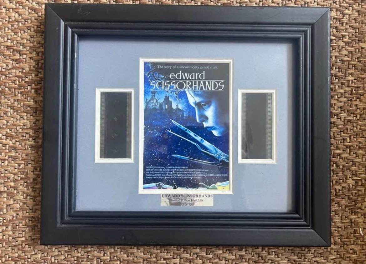 Edward Scissorhands Framed Movie Poster with Film Strips