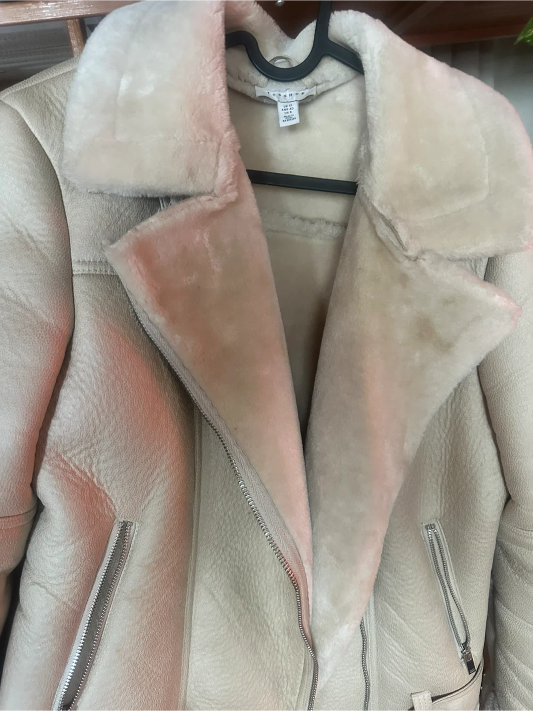 Topshop Faux Shearling Lined Aviator Jacket - photo 2