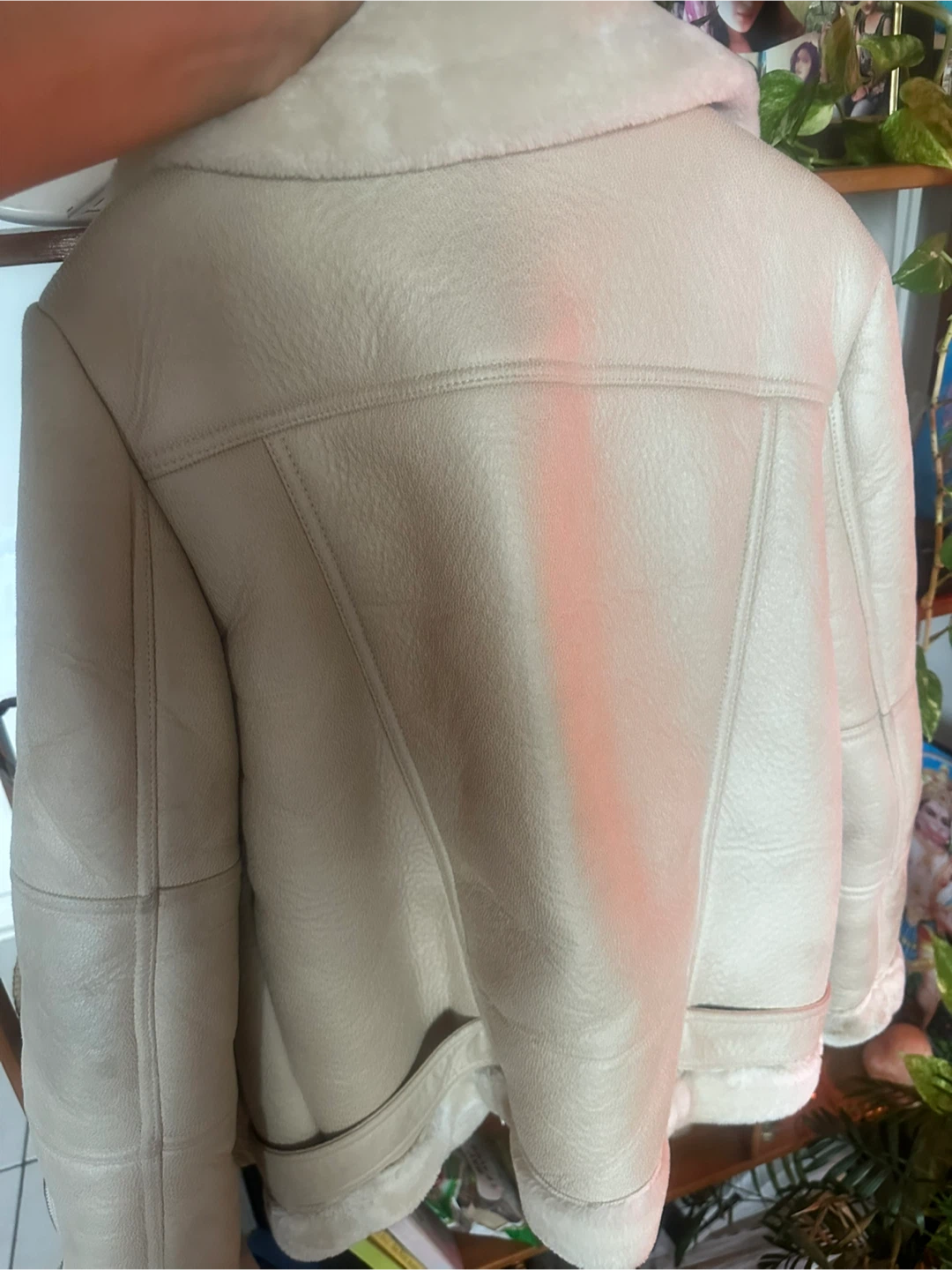 Topshop Faux Shearling Lined Aviator Jacket - photo 5