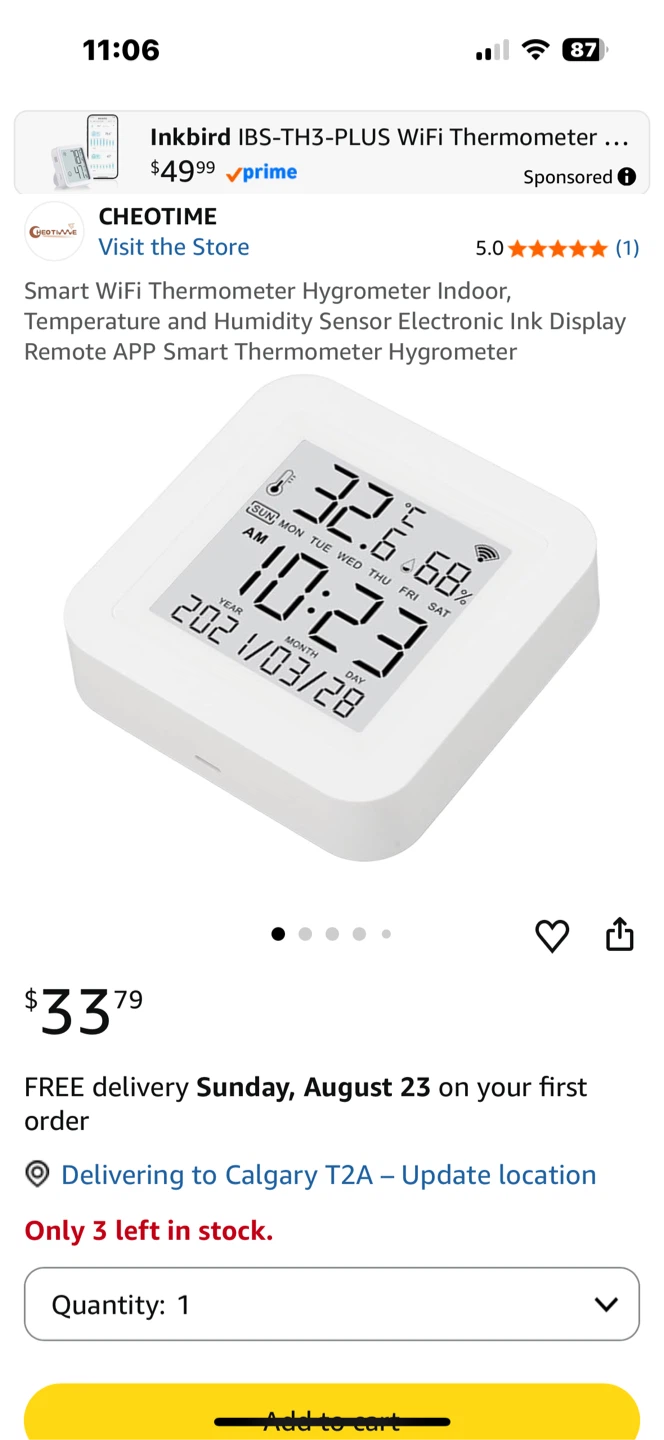 Smart Home WiFi Temperature & Humidity Sensor - photo 3