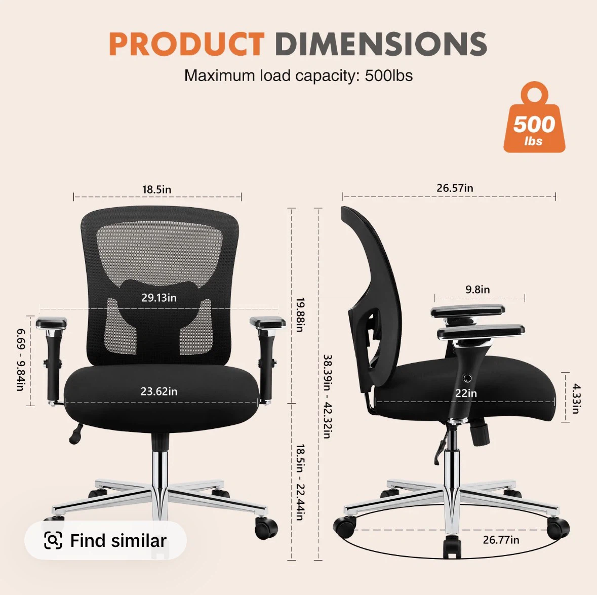 NEW IN BOX: Sweetcrispy Ergonomic Mesh Office Chair - photo 3