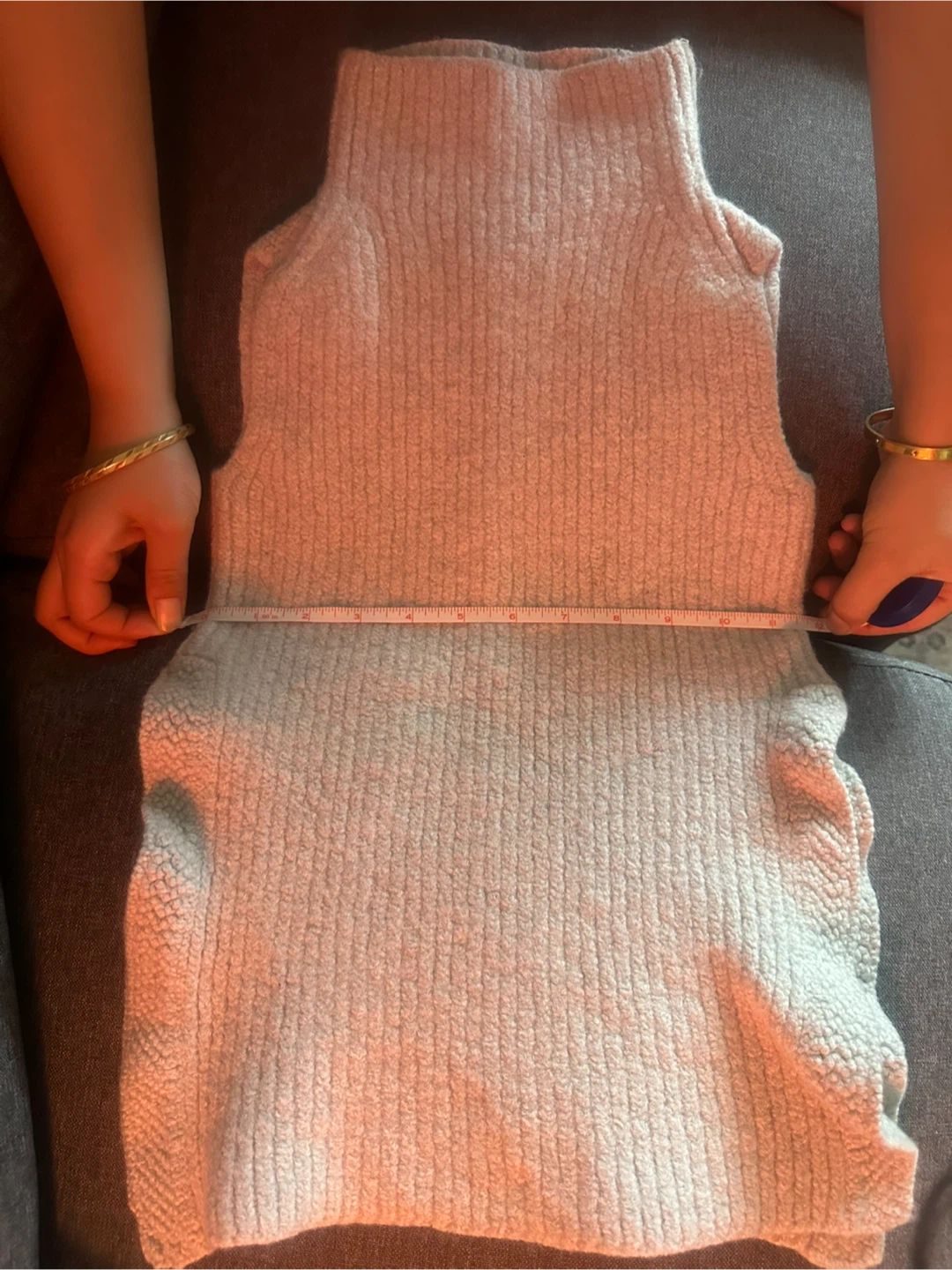 Light Grey Sleeveless Turtleneck Sweater
