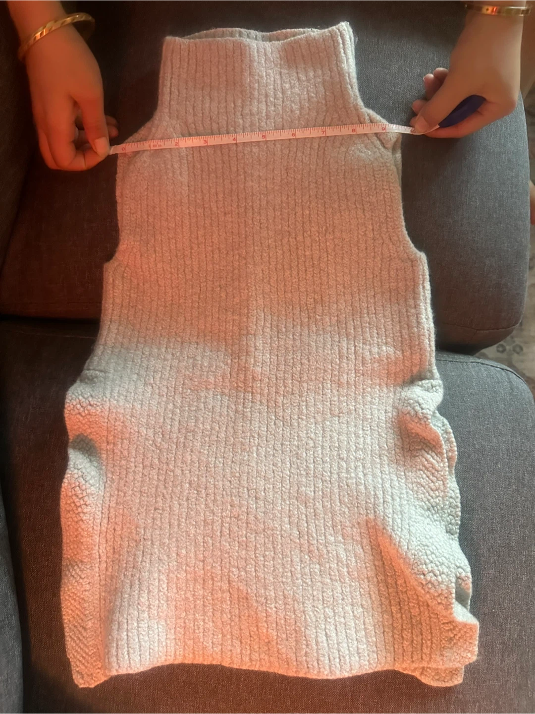 Light Grey Sleeveless Turtleneck Sweater - photo 3