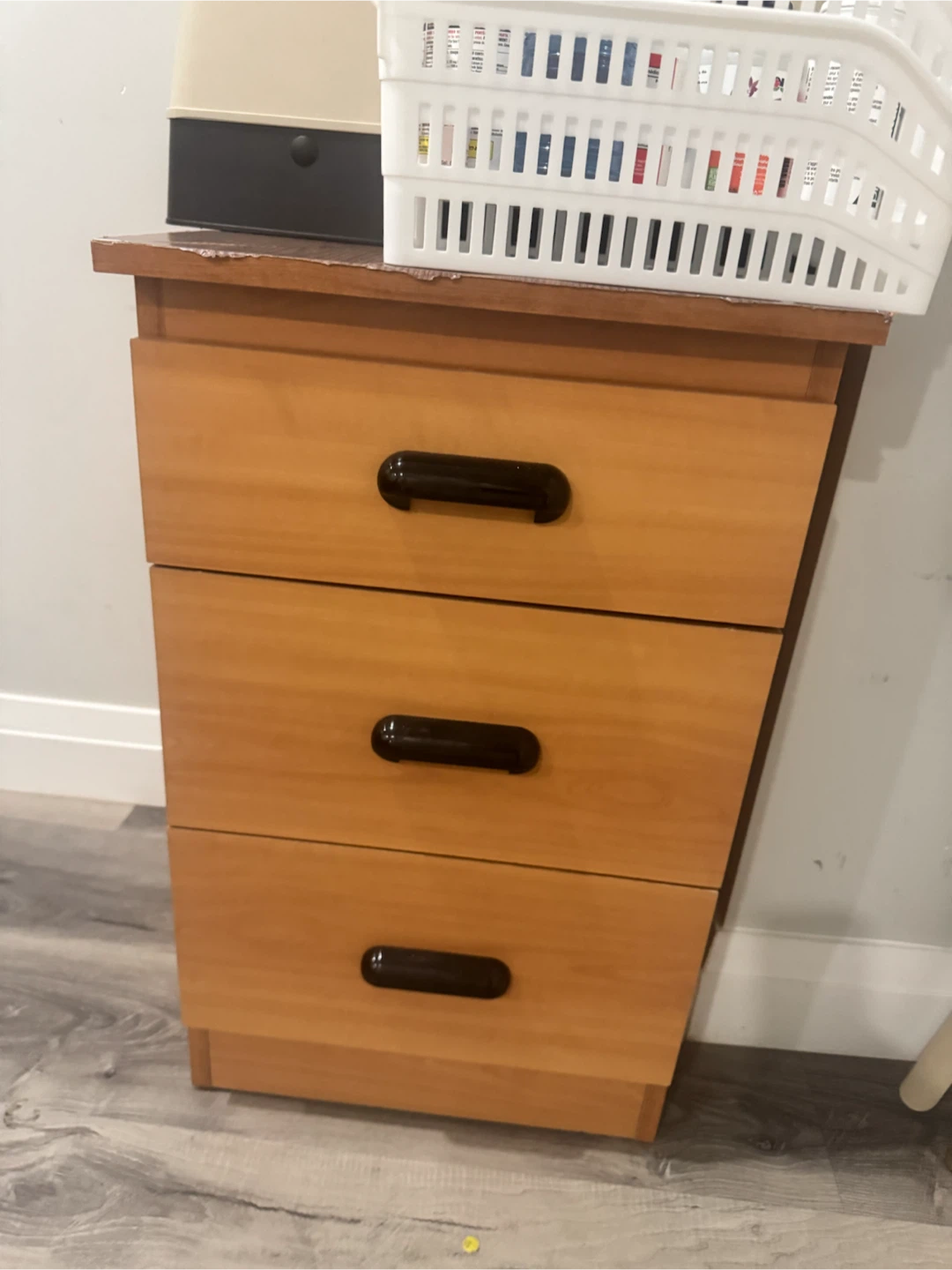 Wood 3-Drawer Cabinet