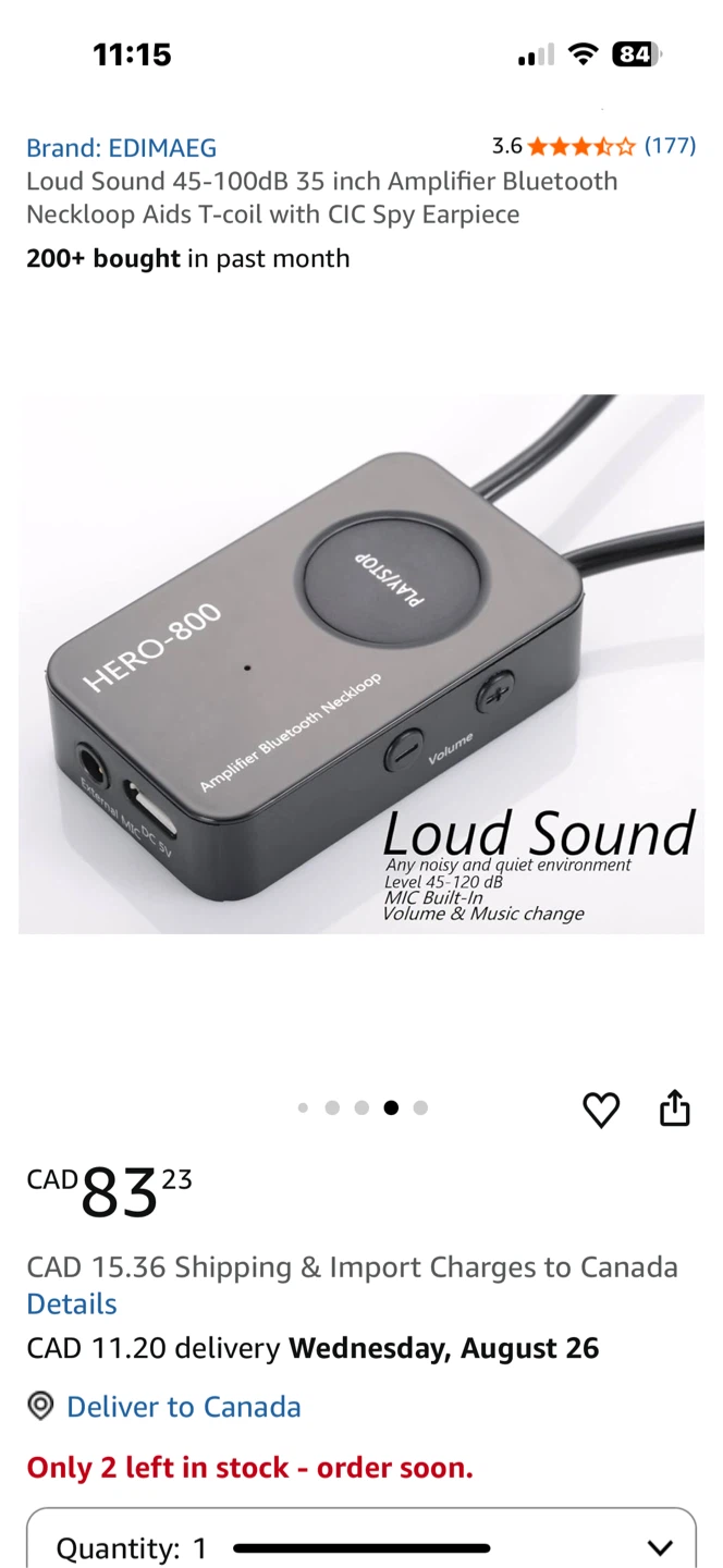 Amplifier Bluetooth Neck loop hearing aid/spy-aid - photo 4