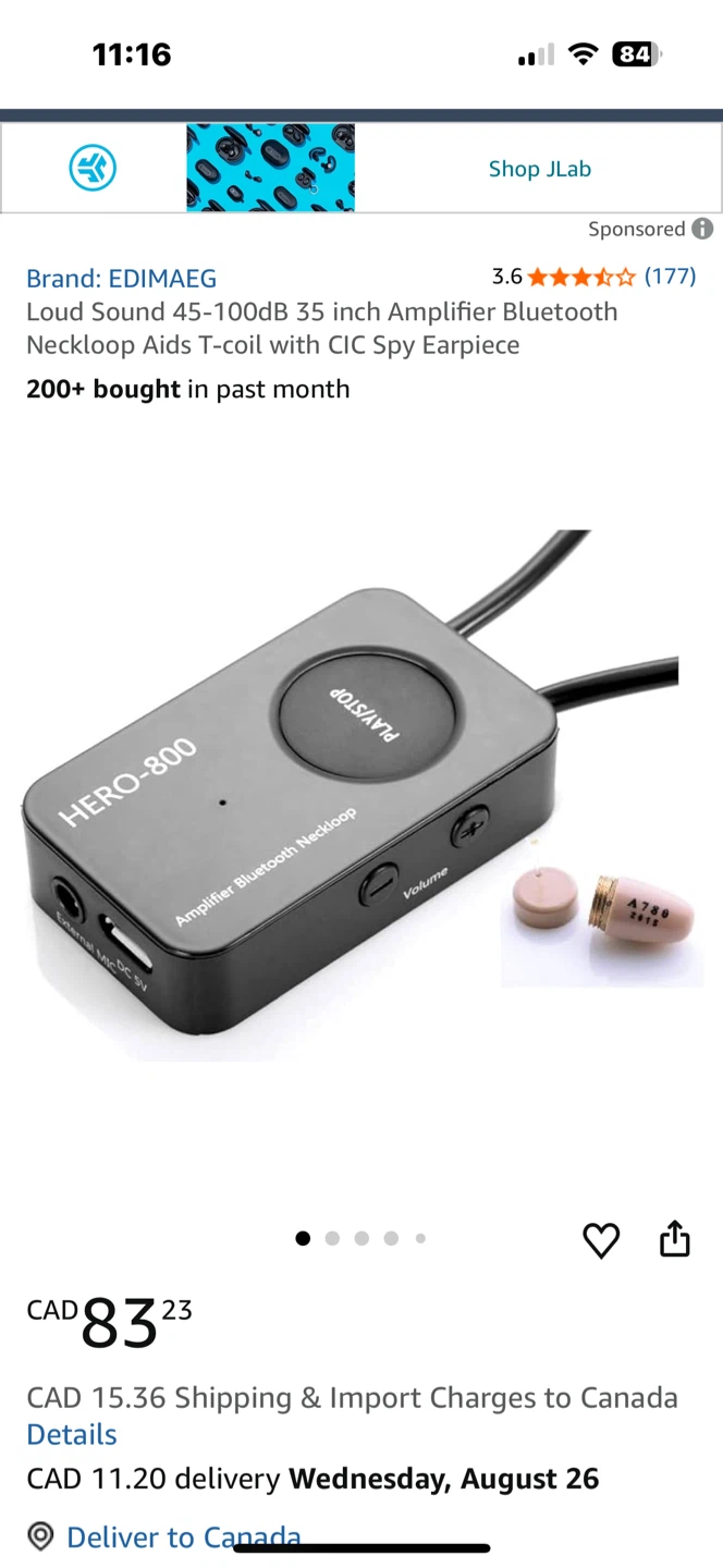 Amplifier Bluetooth Neck loop hearing aid/spy-aid - photo 5