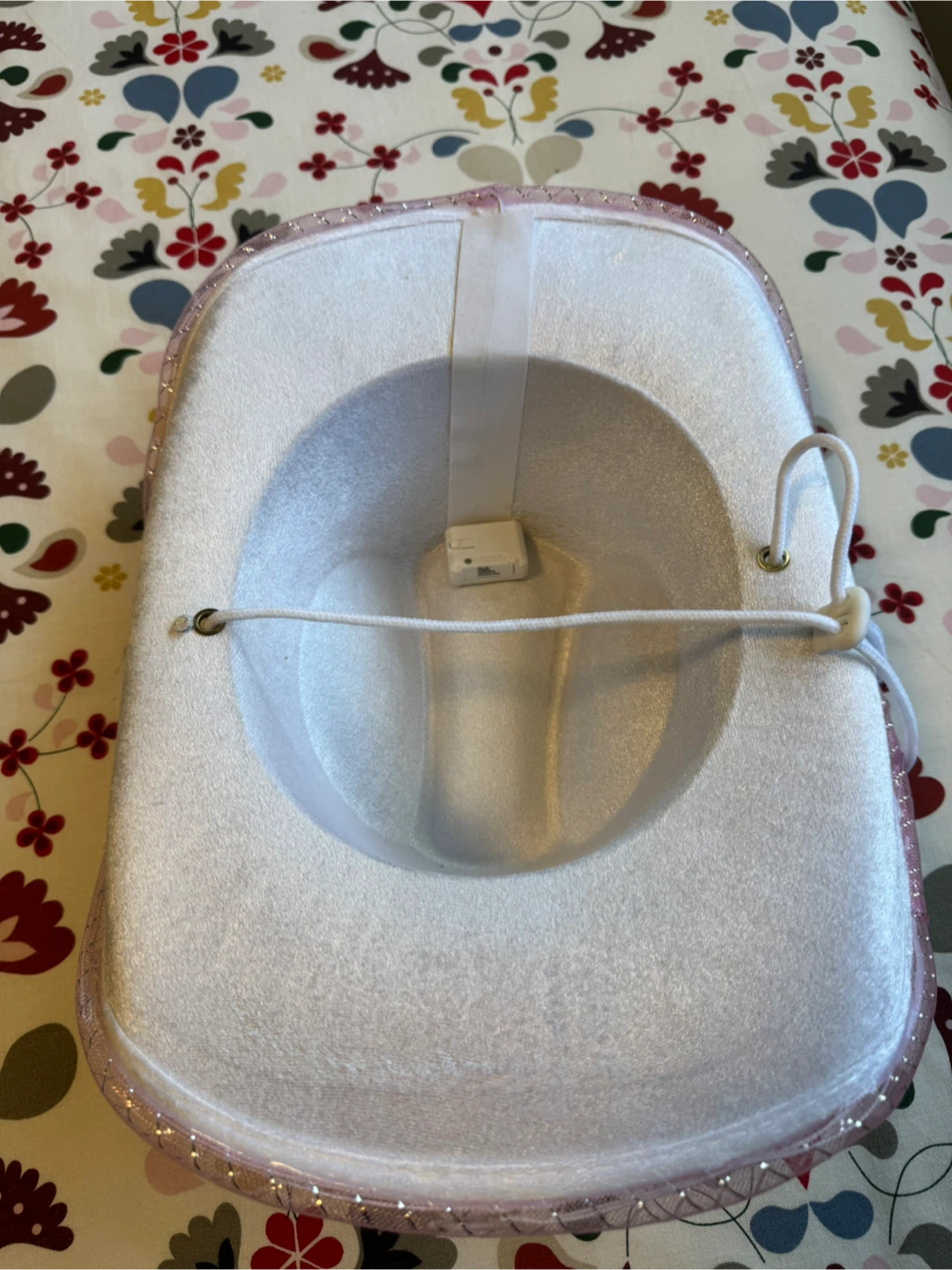Iridescent Cowboy Hat with Pink Trim - photo 3